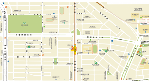 &nbsp;         中山國中站編號為BR12，位於復興北路上，於1996年3月通車啟用。車站並聯合開發辦公大樓共構，周遭設有西華飯店以及中山國中等。中山國中站體為地上四層，設有1處出入口，三樓為大廳及月台層，地上四樓為天橋層，可供民眾挑選乘車方向，設有兩座側式月台。