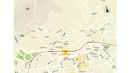 劍南路站編號為BR15，副站名美麗華，位於北安路上，於2009年隨著內湖線通車，興建中的北環狀線也將設立於此。劍南路站附近設有美麗華商圈以及美麗新廣場，為台北市重要之休閒娛樂區，另外由1號出口可前往劍潭古寺及劍南蝶園，可於此享受清靜幽雅之氛圍。
&nbsp;