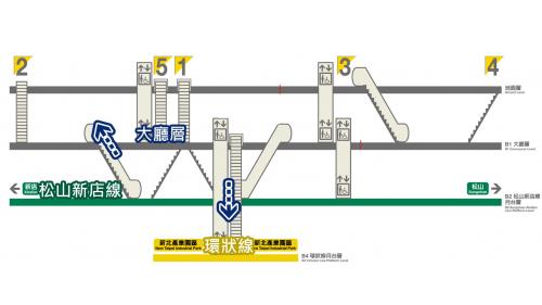 大坪林站位於台灣新北市新店區，為台北捷運松山新店線與環狀線第一階段之交會捷運車站。松山新店線欲轉乘環狀線的旅客，需先從松山新店線月台層搭乘電扶梯往上搭乘至大廳層，再搭乘電扶梯或電梯直達地下四層環狀線月台層轉乘。
&nbsp;