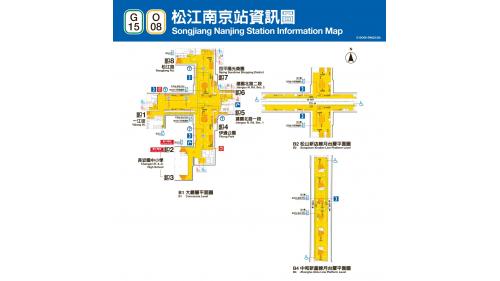 松江南京站為地下四層車站，共設有8處出入口，地下一樓為大廳層；地下二樓為松山新店線月台層，設有兩座側式月台，並設有全高式月台門;地下三樓為轉換層；地下四樓為中和新蘆線月台層，設有島式月台一座，並設有全高式月台門。
&nbsp;
