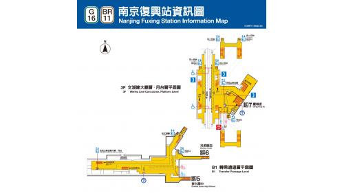 南京復興為一高架與地下交會車站，共設有8處出入口，地上四層與地下三層共七層，地下一樓為穿堂層及轉乘通道層;地下二樓為松山新店線大廳層;地下三樓為松山新店線月台層，設有島式月台及全高式月台門;地上三樓為文湖線大廳層及月台層，設有兩座側式月台及全高式月台門；地上四樓為文湖線天橋層，設有月台聯絡天橋供旅客選擇搭乘方向。
&nbsp;