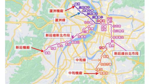 &nbsp;中和新蘆線路線代號為O，代表色為橘色，採用傳統鋼輪鋼軌高運量捷運系統，全線皆地下化，建設長度為31.6公里，營運長度為31.6公里，路線使用標準軌距1,435公釐，以古亭站及大橋頭站為界，分為中和線、新莊線及蘆洲線，沿線設有26座車站及3座機廠。