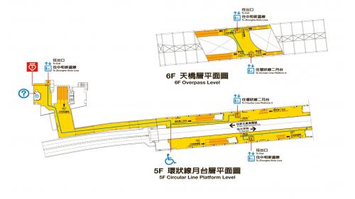 &nbsp;景安站為為地上及地下各六層之車站，設有1處出入口，一樓為中和新蘆線大廳層，地下四樓為中和新蘆線上層月台層，地下六樓為中和新蘆線下層月台層，地上三樓為連通層，地上五樓為環狀線大廳層及月台層，地上六樓為天橋層。