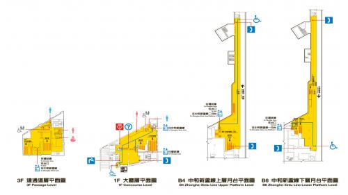 &nbsp;景安站為為地上及地下各六層之車站，設有1處出入口，一樓為中和新蘆線大廳層，地下四樓為中和新蘆線上層月台層，地下六樓為中和新蘆線下層月台層，地上三樓為連通層，地上五樓為環狀線大廳層及月台層，地上六樓為天橋層。
