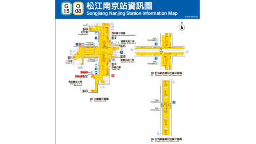 &nbsp;松江南京站為地下四層車站，設有8處出入口，地下一樓為大廳層，地下二樓為松山新店線月台層，地下四樓為中和新蘆線月台層，松山新店線設有兩座側式月台及全高式月台門，中和新蘆線設有一座島式月台及全高式月台門。