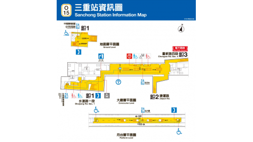 &nbsp;中和新蘆線三重站為地下四層車站，設有3處出入口，地下三樓為大廳層，地下四樓為月台層，設有一座島式月台及全高式月台門。
