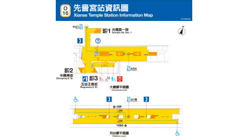 &nbsp;先嗇宮站編號為O16，位於重新路五段，於2012年1月啟用為地下二層車站，設有3處出入口，地下一樓為大廳層，地下二樓為月台層，設有一座島式月台及全高式月台門。