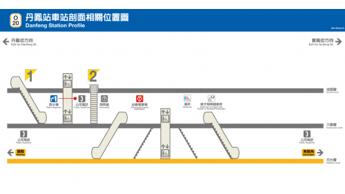 &nbsp;丹鳳站編號為O20，位於中正路上，於2012年1月啟用。丹鳳站為地下二層車站，設有2處出入口，地下一樓為大廳層，地下二樓為月台層。