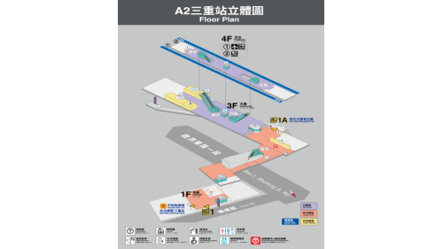 三重站為中和新蘆線之轉乘站，站體位於捷運路上，中和新蘆線編號為O15，於2012年1月啟用，桃園機場捷運線編號為A2，於2017年3月啟用。車站附近有新北大都會公園，為全台最大的全齡共融堤坡滑梯樂園，為民眾休閒娛樂的好去處。