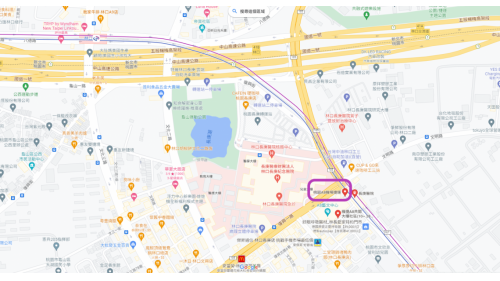 長庚醫院站編號為A8，站體位於文化一路，於2017年3月啟用，為直達車追越站，普通車停靠於月台待直達車到站後，讓直達車先行出發。車站附近有林口長庚醫院、長庚轉運站及環球購物中心。
&nbsp;