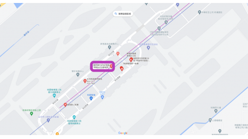 &nbsp;機場第一航廈站編號為A12，位於航站南路上，於2017年3月啟用。站體與台灣桃園國際機場連通，於地下一樓經由連通道出口，即可直達機場第一航廈。