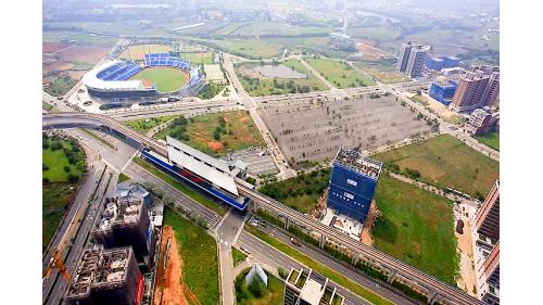 &nbsp;桃園機場捷運沿線車站-桃園體育園區站(A19)俯瞰圖