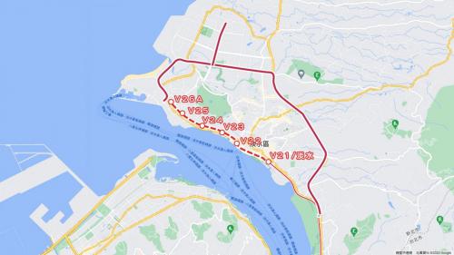 &nbsp;規劃設計中的第二期藍海線長度約3.32公里，起於淡水站，迄於淡水漁人碼頭站，預計設置6站，完成後旅客可在捷運淡水站轉乘藍海線前往漁人碼頭。