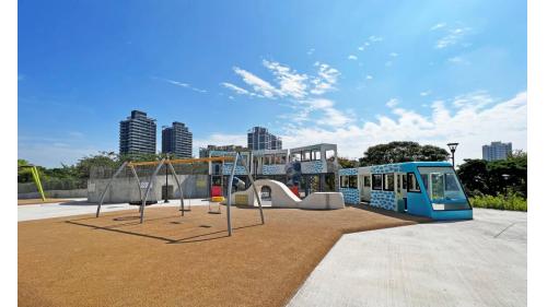 &nbsp;淡海新市鎮站編號為V10，位於沙崙路二段上。車站附近有淡海國小及。