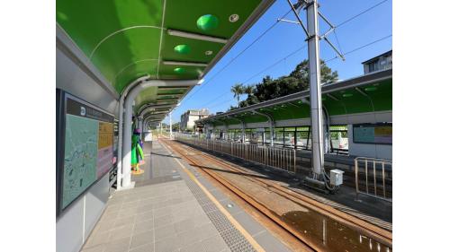 &nbsp;玫瑰中國城站為地面段車站，為兩側式月台無閘門式車站，設有裝置藝術《旅途中的安心-守護精靈》。