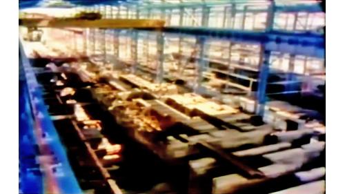 線材條鋼場以兩座巨型的鋼架廠房為主，屋架及機器座的埋設螺栓多達3508支、混凝土柱基772座，工程也是相當龐大。