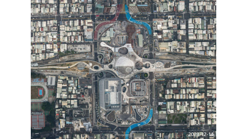 &nbsp;高雄市區鐵路地下化-高雄車站地下化工程-明挖覆蓋工程空拍照片