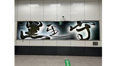 &nbsp;高雄車站，充滿人們聚散離合的回憶，是本地深具歷史意義的地標。作者引用老子道德經：「知其白，守其黑」為創作內容&mdash;雖 知何謂清白豁亮，但仍以謙卑的態度緩步向前，拋開已有之學而 虛心待知。這正提醒著人們立足歷史、前瞻未來，於過去與現在 之間取得相對應的平衡，方能望見生命的燦爛與可能。【圖/公共藝術-港都懷舊．捷運新遊。作者：董陽孜】
