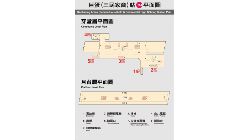 &nbsp;巨蛋站為地下二層車站，設有5處出入口，地下一樓為大廳層，設有公共藝術『日出台灣』，地下二樓為月台層，設有一座島式月台及全高式月台門。&nbsp;