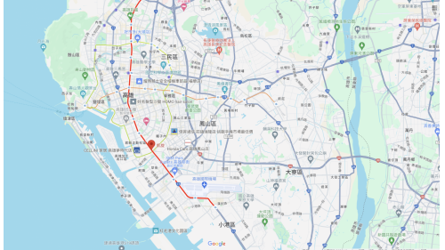 &nbsp;凱旋站編號為R6，位於前鎮區中山三路，於2008年3月啟用，因本站鄰近統一夢時代購物中心，每逢跨年及長假皆會出現大量人潮，此外車站附近亦設有時代公園及環狀輕軌前鎮之星站。