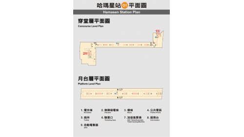 &nbsp;哈瑪星站為地下二層車站，設有2處出入口，可於2號出入口木棧連通道前往站外轉乘環狀輕軌，地下一樓為車站大廳層，設有公共藝術『搖曳於舞人間』，地下二樓為月台層，設有一座島式月台及全高式月台門。&nbsp;