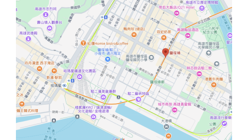 &nbsp;鹽埕埔站編號為O2，位於鹽埕區大勇路，於2008年9月啟用，為該區目前唯一的高運量捷運車站，車站附近設有鹽埕國小及忠孝國小。