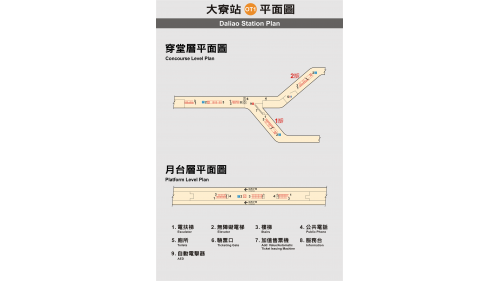 &nbsp;大寮站為地上二層車站，設有2處出入口，地上二樓為車站大廳層，地面層為月台層，設有一座島式月台及全高式月台門。