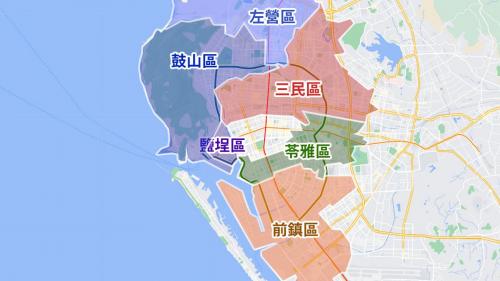 &nbsp;高雄環狀輕軌代號為C，代表色為綠色，為臺灣最早開始營運之輕軌路線，整體路線途經前鎮區、苓雅區、鹽埕區、鼓山區、左營區、三民區、鳳山區等，並與捷運紅線、橘線及台鐵等路線皆有交會。【圖/輕軌行經的區域】