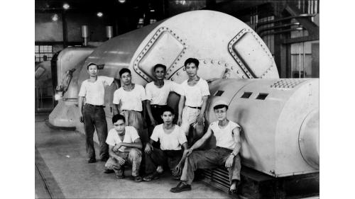 北部火力電廠1955年新完工之發電機組：裝置容量兩部機共40MW