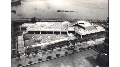 大林電廠建造中的模擬訓練中心：1974年大林電廠設置「火力發電模擬訓練中心」