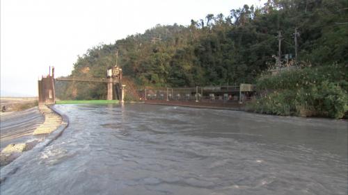 天埤電廠進水口與臨時導水路