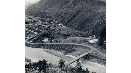 石門電廠水源石門水庫建造舊照