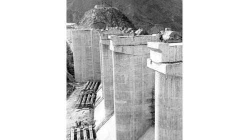 石門電廠水源石門水庫建造舊照