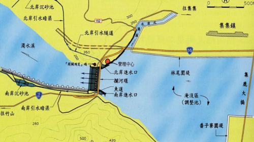 集集攔河堰工程包括，集集攔河堰主堰、南北岸進水口、南北岸沉砂池、南北岸輸水管線、斗六堰、林內分水工、工業用水管路及周邊圍堰；1991年10月開工(北岸聯絡渠先動工)，2001年12月完工試運轉。