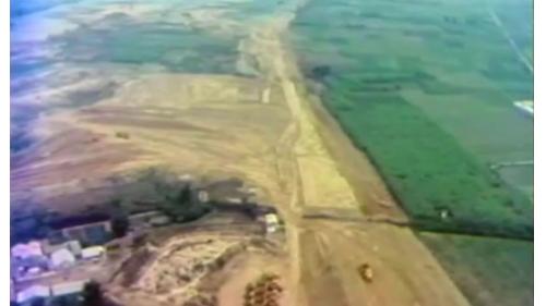 榮工處承辦之中山南北高速公路工程旁的嘉南平原
