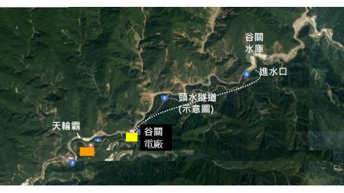 谷關壩至谷關電廠頭水隧道示意圖