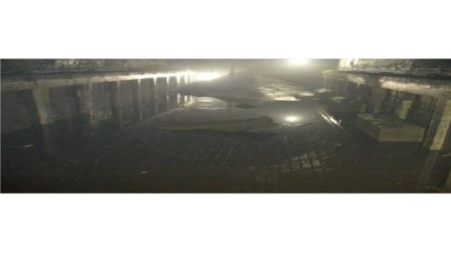 2004年七二敏督利颱風來襲,水自通風口集入廠房,機組淹水.營運停頓