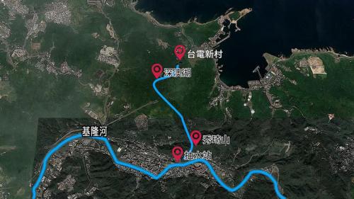 取自基隆河，於龍潭隧道口附近河畔興建取水站，用以攔截河床中的伏流水資源，沿路經過秀琦山、深奧湖等地，最後送達台電新村旁的兩座蓄水池