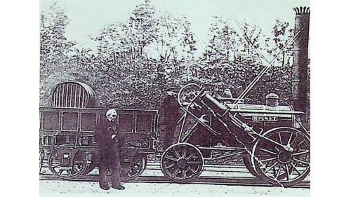 1829年喬治·史蒂文生製造世界的第二輛蒸汽機車。