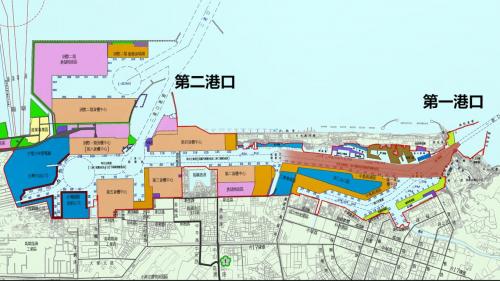 高雄港:第二港口之開闢係由於第一港口水深不足以負載大型貨櫃船隻之進出。於是在紅毛港開闢第二港口