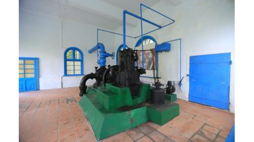 &nbsp;暖暖淨水廠內的豎軸式抽水機