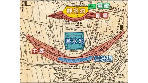 &nbsp;翡翠水庫設施包括主壩、溢洪道、落水池、副壩、翡翠電廠與靜水池。