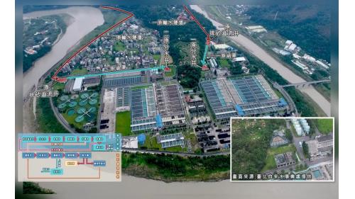 &nbsp;
原水進入排砂溢流井進行加藥後，經由原水涵渠，將原水引進分水井