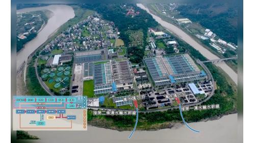 &nbsp;
清水流入清水池，經清水匯合井，將清水由兩條清水輸水幹線供應各地區用水。