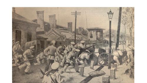 1900年6月大沽口戰役中俄軍指揮官斯坦科維奇中尉帶領168名參戰俄軍，聯軍海軍在沙俄海軍將領指揮下，聯合進攻大沽口炮臺，遭到守軍堅決抵抗。