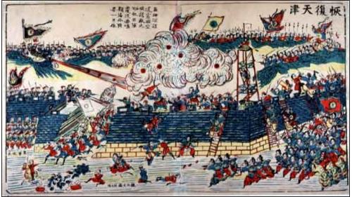 八國聯軍於1900年6月27日攻佔北洋軍火庫，並佔領天津機器局東局；7月9日攻佔海關署軍火庫；7月13日及14日佔領天津城。
&nbsp;