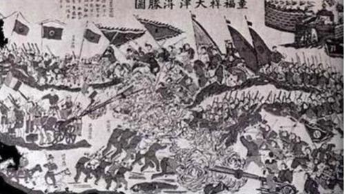 董福祥率領甘軍殘部護衛慈禧太后及光緒皇帝從西直門逃離京城。